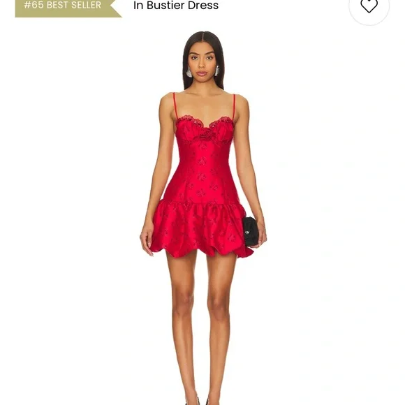 Elegant Red Bustier Dress - Picture 1 of 1